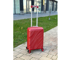 Валіза дорожня мала 41л RGL PP5-S червона з поліпропілену кодовий замок TSA та телескопічна ручка безшумні колеса