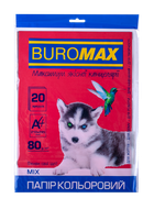 Папір офісний кольоровий A4 80г/м 10цв 20л DARK+NEON BUROMAX