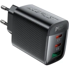 Сетевое зарядное устройство Acefast A108 2xUSB-C + USB-A 67W GaN Fast Charger Black (6974316284048)