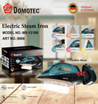 Электрический беспроводной утюг Domotec MS-1210B - с керамической подошвой и вертикальным отпариванием