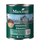 Емаль антикорозійна по металу 3в1, молоткова Maxima бордо 0.75 кг
