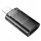 Адаптер Hoco UA36A iP male to Type-C female OTG transparent adapter Чорний