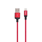 Кабель HOCO X14 USB to Lightning 2A 2m nylon aluminum connectors Red-Black (6957531062899)