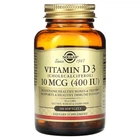 Вітаміни Solgar Вітамін D3 10 мкг (400 МО) Vitamin D3 (Cholecalciferol) 100 гелевих капсул