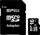 Карта памяти Silicon Power microSDHC 16GB UHS-I U1 + SD-адаптер (SP016GBSTH010V10SP)