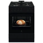 Плита Electrolux газова, 59л, 60x60см, чавун, чорний (00110284)