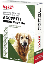 Капли Veko Ассурити Плюс Спот Он для собак 10-25 кг 3 х 2.5 мл (8906102184759)