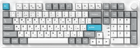 Клавіатура бездротова GamePro Asgard Drakkar Keychron Super Red Switch Wireless/Bluetooth/USB White (MK305WH)