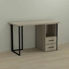 Письменный стол Ferrum-decor Отто 76x120x60 черный ДСП Дуб Сонома 32мм (FRD-103577)