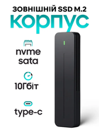 Внешний корпус карман для SSD M.2 NVMe и SATA USB 3.2 Gen 2 – 10Гбит/с – игровой адаптер переходник бокс для диска NGFF на контроллере RTL9210B