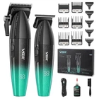Набор для стрижки VGR 2 в 1 V-640 GREEN, аккумуляторная машинка для стрижки и триммер