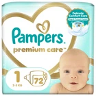 Подгузники Pampers Premium Care Розмір 1 (2-5 кг) 72 шт (8006540858073) (7586)