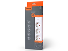 Мережевий подовжувач 4п 3м 1.5мм з/з та кнопкою White ONCORD (VF-PD43G-W) VIDEX