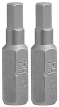 Насадка викруткова Granite HEX4 25 мм ¼" S2 набір 2 шт 10-04-250
