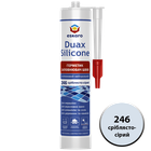 Герметик Duax Silicone №246 (сріблясто-сірий) 300 ml