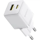 Зарядное устройство Baseus 1xUSB-C 30W + 1xUSB white (P1011160A213-00)