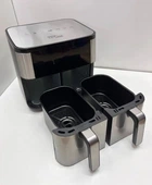 Аэрофритюрница на 2 чаши 12л 4000Вт 220-240 В, 50-60 Гц 80–200°C Zepline ZP-209 с антипригарным покрытием, нержавеющая сталь