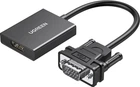 Конвертер Ugreen VGA to HDMI Adapter 0.15 м Black (CM513)
