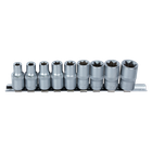 Набір головок CrV Torx 1/2" на планці 9 од. Sigma (6086961)