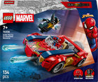 Конструктор LEGO Super Heroes Marvel Автомобіль Людини-павука vs. Отруєний Росомаха 134 деталі (76336)
