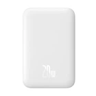 Зовнішній акумулятор Baseus Magnetic Mini Air Wireless Fast Charge Power Bank 6000mAh 20W Stellar White（With Simple Series Charging Cable Type-C to Type-C (20V/3A) 30cm White) (P10059002223-00)