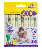 Олівці воскові ZiBi Jumbo Baby Line тригранні 10 кольорів (ZB.2482)