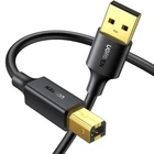 Кабель для принтера Ugreen US135 USB 2.0 Type-A - Type-B 5 м подвійні феритові кільця Чорний (10352)