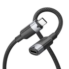 Кабель-подовжувач Vention USB 3.2 Gen 2 Type-C PD 100W 10 Гбіт/с 4K 60Гц 1 м Чорний (TRFBF)