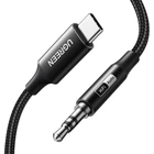 Аудіокабель Ugreen CM450 USB-C - 3.5 мм AUX 1 м Hi-Res DAC 32bit/384kHz Чорний (55734)