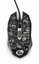 Миша Gembird MUS-6B-GRAFIX-01, оптика, Black USB, 3600 DPI, подсветка