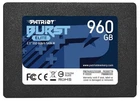 Твердотельный накопитель SSD 960Gb, Patriot Burst Elite, SATA3, 2.5" (PBE960GS25SSDR)