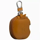 Чехол Leather Case кожа для AirPods Button Brown (5) коричневый