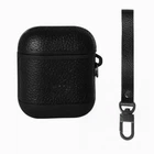 Чехол Leather Case кожа для AirPods Black (3) черный