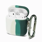 Чехол-накладка Silicone case Carabine для AirPods Green Rainbow (777)