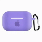 Чехол для AirPods Pro Logo Silicone case с карабином (30) Lilac лиловый
