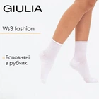 Женские хлопковые носки Giulia WS3 FASHION 060 36/40 белые White рельефные классические