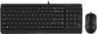 Комплект (клавіатура + миша) A4Tech F1512 Black
