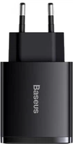 Сетевое зарядное устройство Baseus Compact Quick Charger 2U+C 30W EU Black CCXJ-E01 Блок питания для телефона