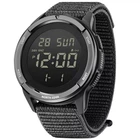 Мужские цифровые часы NORTH EDGE TERRAX black спортивные, водонепроницаемые 50 м, с подсветкой и секундомером