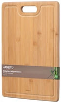 Дошка кухонна з жолобом ARDESTO Midori, 33х24х1.5см, бамбук