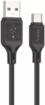 Кабель HOCO X90 Cool silicone charging data cable for Type-C 3A 1m Black