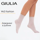 Женские хлопковые носки Giulia WS3 FASHION 060 36/40 белые White moonlight рельефные классические
