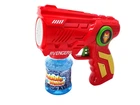 Жовтогарячий Пістолет з мильними бульбашками Bubble Gun Super Hero Пістолет супергероя Бластер