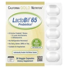 Смесь пробиотических бактерий California Gold Nutrition LactoBif 65 Probiotics, 30 вегакапсул
