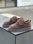 Жіночі Уги Зимові Темно Коричневі Короткі Однотонні Утеплені Брендові Ugg 39 (25,5) (375332)