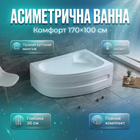 Ванна Victoria Nova - Karina R 170х100х52 см левая угловая с передней панелью и ножками асимметричная белая