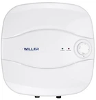 Водонагрівач Willer PA15R New optima mini, White, 1500W, 15л, мокрий ТЕН, вертикальний, механічне керування, над мийкою, квадратний, подача води знизу, зовнішній терморегулятор, D, 38.9x38.9х30.1см