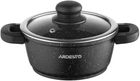 Каструля зі скляною кришкою Gemini Anzio, 1.2л, алюміній, чорний ARDESTO 000327997