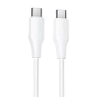 Дата кабель Hoco X124 Bien silicone Type-C to Type-C 60W (1m) White