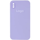 Чохол Silicone Case Square Full Camera для iPhone X/Xs 39.Elegant Purple